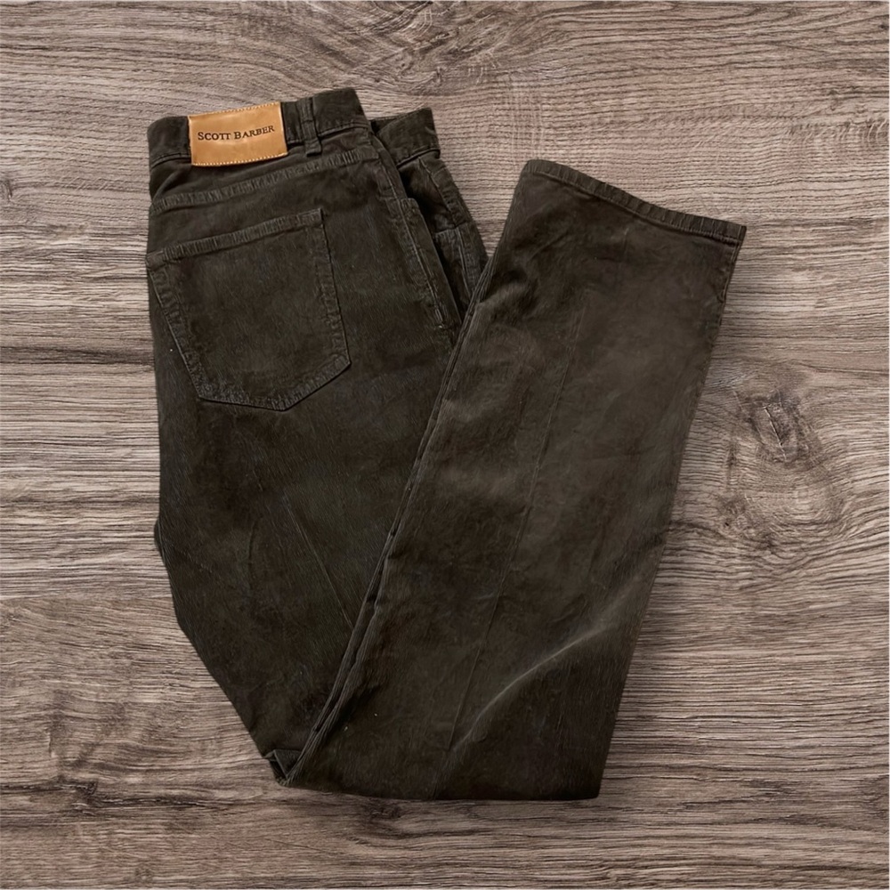 Scott Barber Men's Corduroy Pants - Charcoal